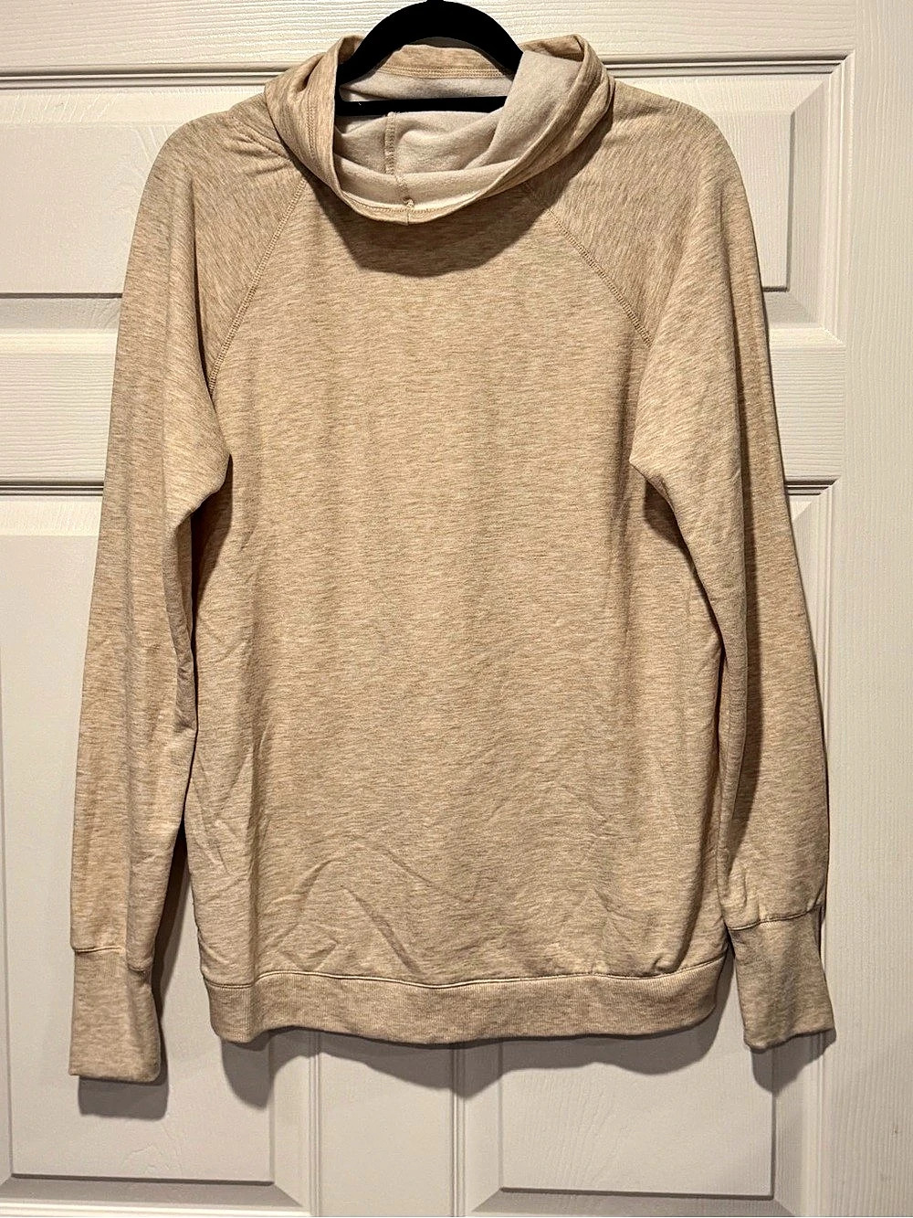 Jockey Cowl Neck Sweatshirt in Beige Medium